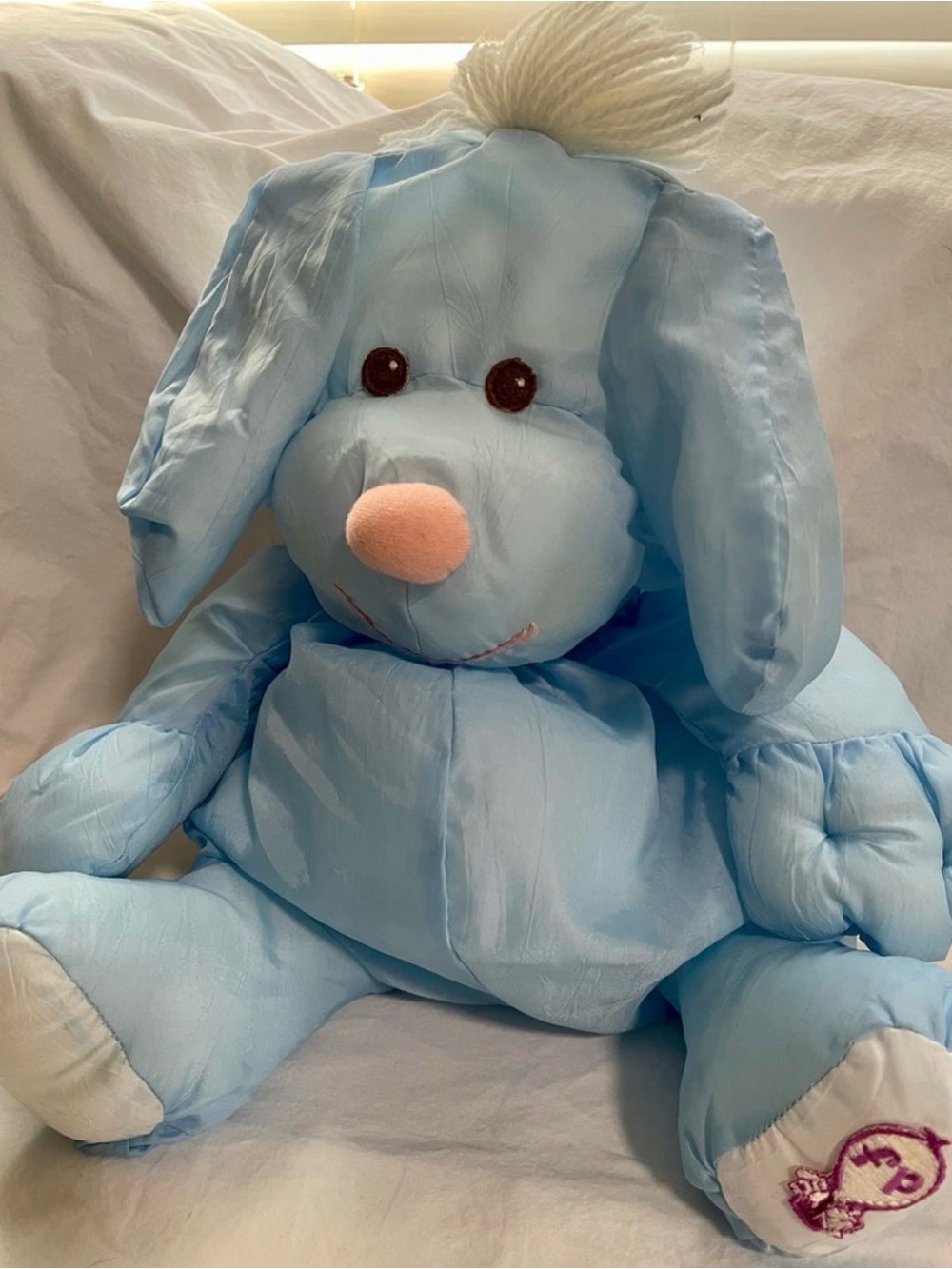VTG Puffalump Blue Puppy Dog Plush by Fisher Price
